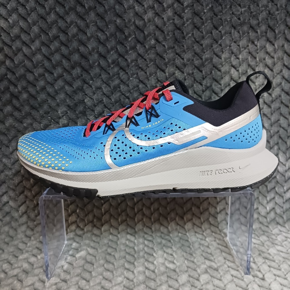Nike React Pegasus Trail 4 Light Photo Blue Silver Women's Running Shoes Sz 8.5 - Picture 11 of 14